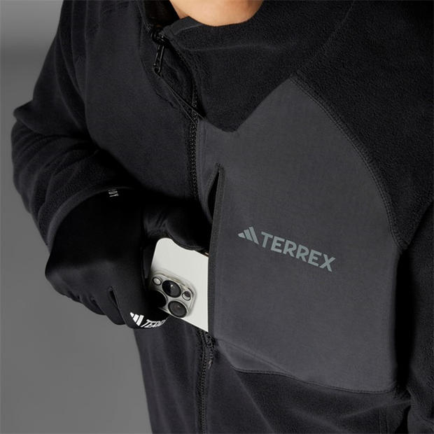 Black - adidas - Men's Mountain Full Zip Fleece Jacket
