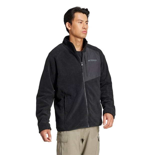 Black - adidas - Men's Mountain Full Zip Fleece Jacket