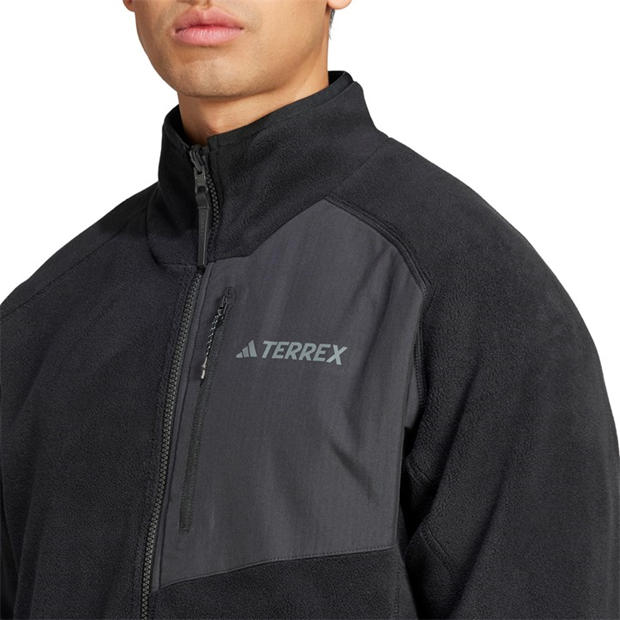 Black - adidas - Men's Mountain Full Zip Fleece Jacket