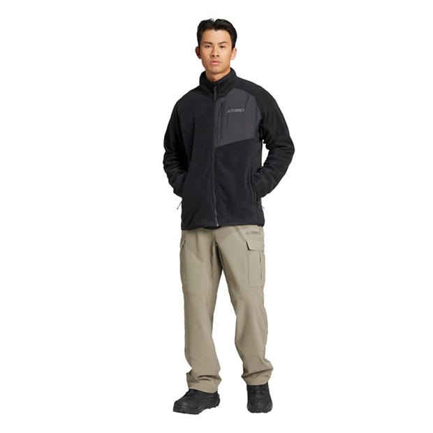 Black - adidas - Men's Mountain Full Zip Fleece Jacket