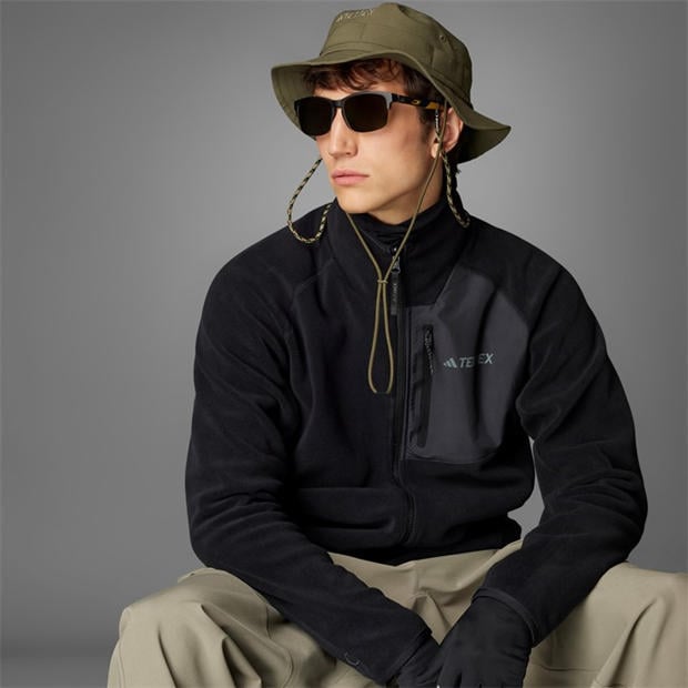 Black - adidas - Men's Mountain Full Zip Fleece Jacket