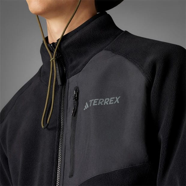 Black - adidas - Men's Mountain Full Zip Fleece Jacket