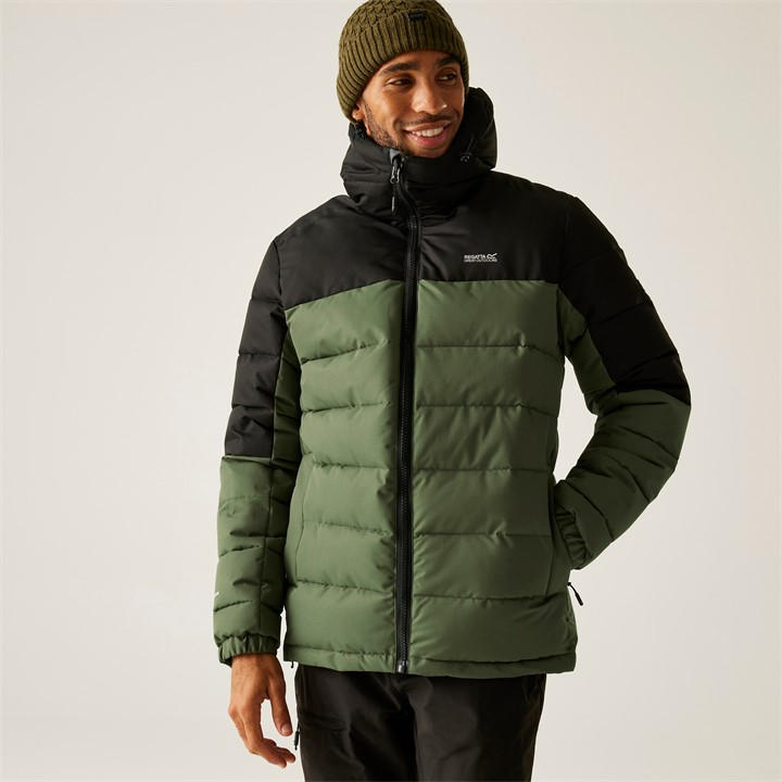 Regatta Men's Green Aldthorn Synthetic Down Long Sleeve Insulated Puffer Jacket in Size M, Sports Direct