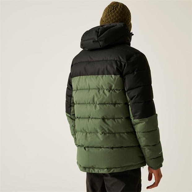 Olive/Black - Regatta - Mens Aldthorn Synthetic Down Long Sleeve Insulated Puffer Jacket