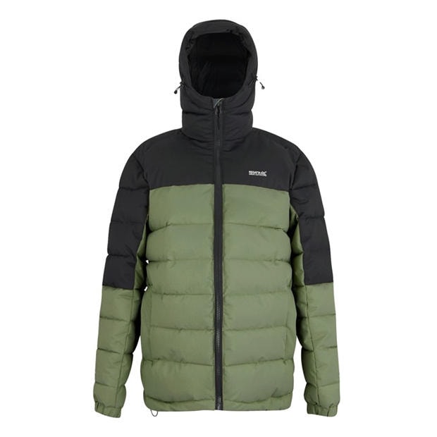 Olive/Black - Regatta - Mens Aldthorn Synthetic Down Long Sleeve Insulated Puffer Jacket