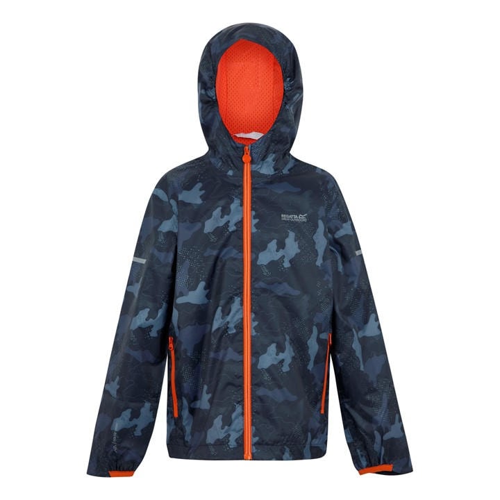 Regatta Boys Blue Kids' Printed Lever Ii Isolite 10000 Breathable Long Sleeve Hooded Waterproof Jacket in Size 13 - 14 Years, Sports Direct
