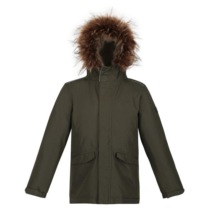 Regatta  Kids Black ' Tynley Waterproof Jacket in Size 7 - 8 Years, Sports Direct