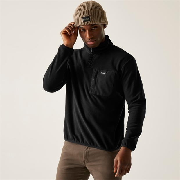 Black - Regatta - Mens Frankie 1/4 Zip Fleece