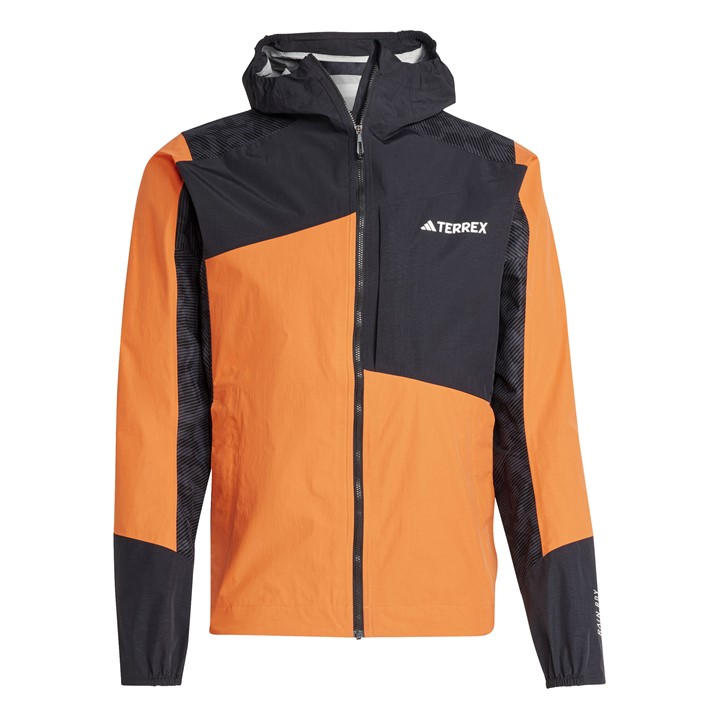 Adidas Men's Orange Waterproof Jacket in Size 2XL, Sports Direct
