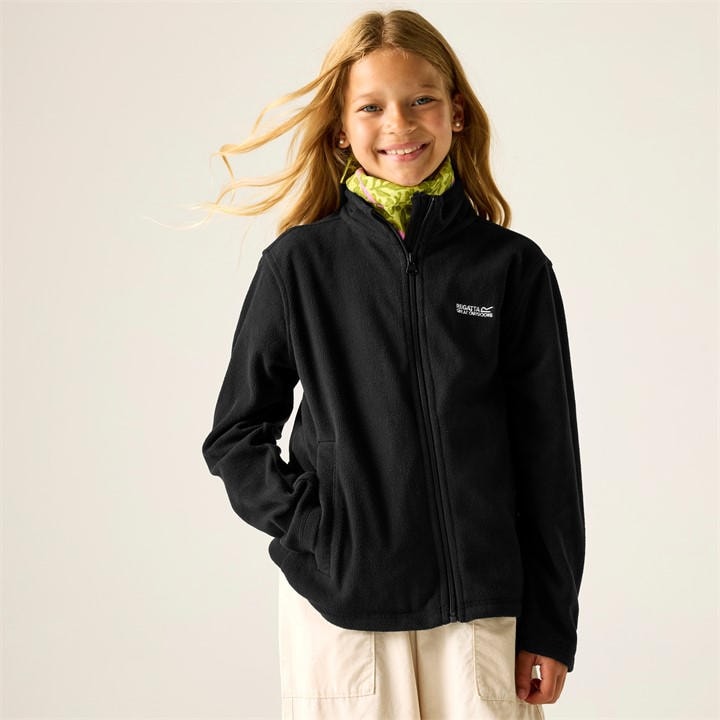 Regatta  Kids Black Kids' Full Zip Fleece in Size 5 - 6 Years, Sports Direct