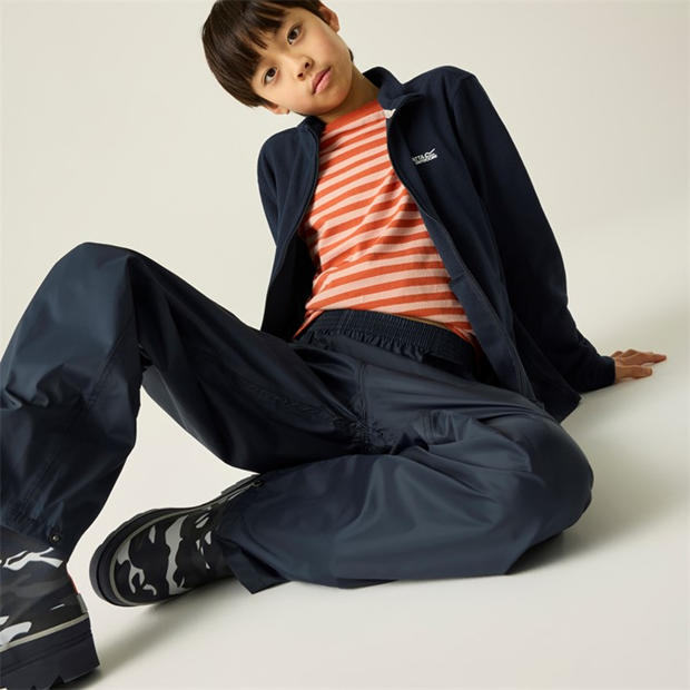 Navy - Regatta - Kids' Full Zip Fleece