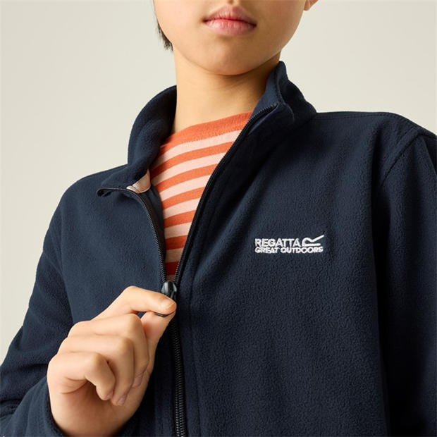 Navy - Regatta - Kids' Full Zip Fleece