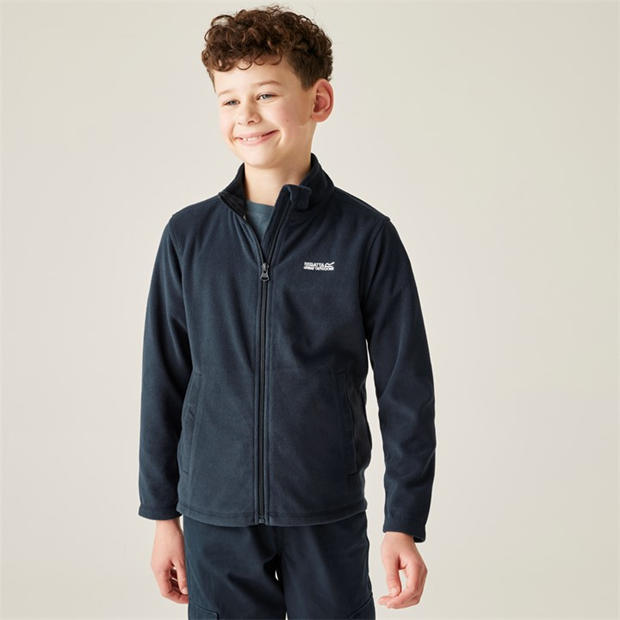Navy - Regatta - Kids' Full Zip Fleece