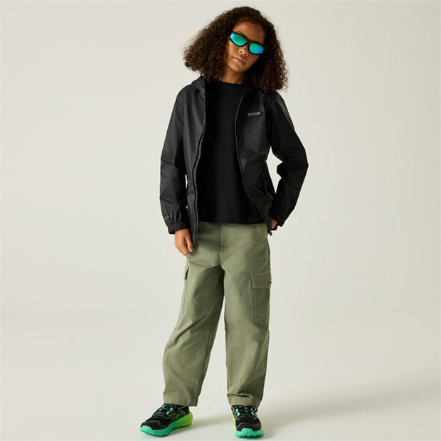 Black - Regatta - Unisex Kids' Waterproof Jacket