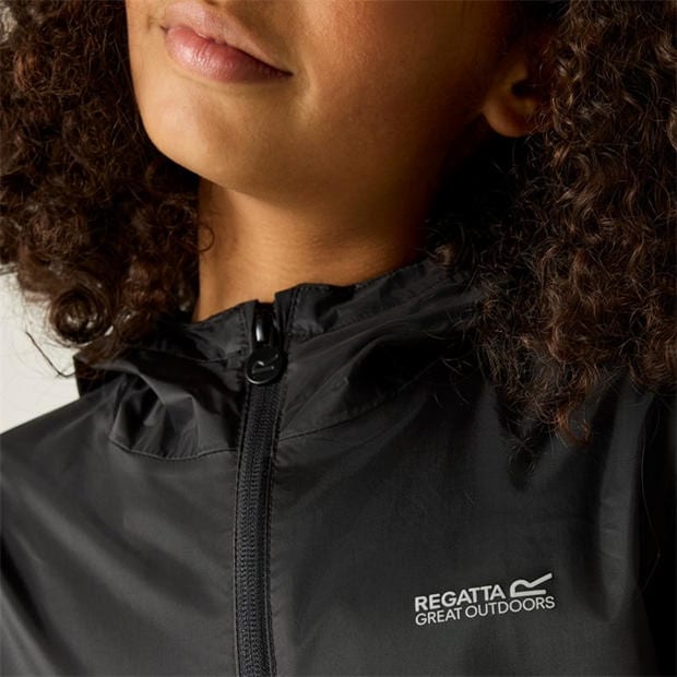 Black - Regatta - Unisex Kids' Waterproof Jacket