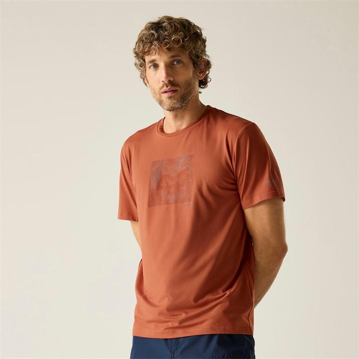 Regatta Men's Orange Fingal Tee Short Sleeve Performance T-Shirt in Size L, Sports Direct
