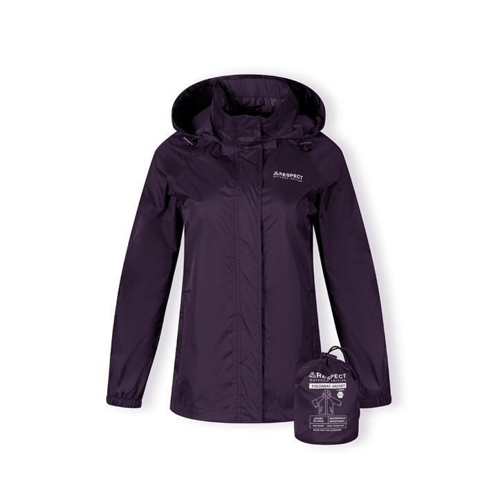 Minoti Women's Purple Packaway Waterproof Jacket 36-48 in Size 8, Sports Direct