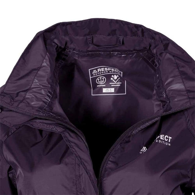 Purple - Minoti - Women packaway waterproof jacket purple 36-48