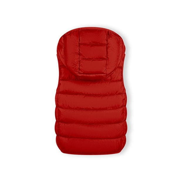 Red - Minoti - Boys padded gilet detachable hood red