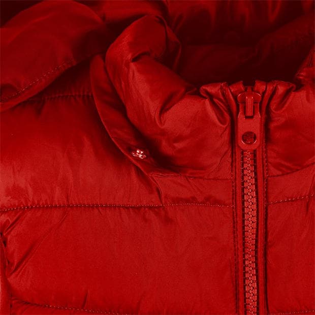 Red - Minoti - Boys padded gilet detachable hood red