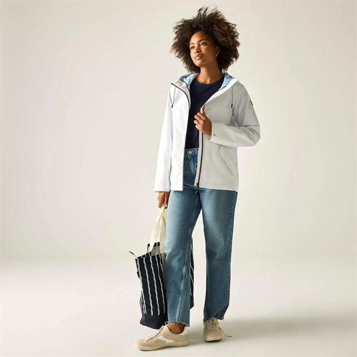 Regatta Women's White Bayletta Waterproof Jacket in Size 14, Sports Direct