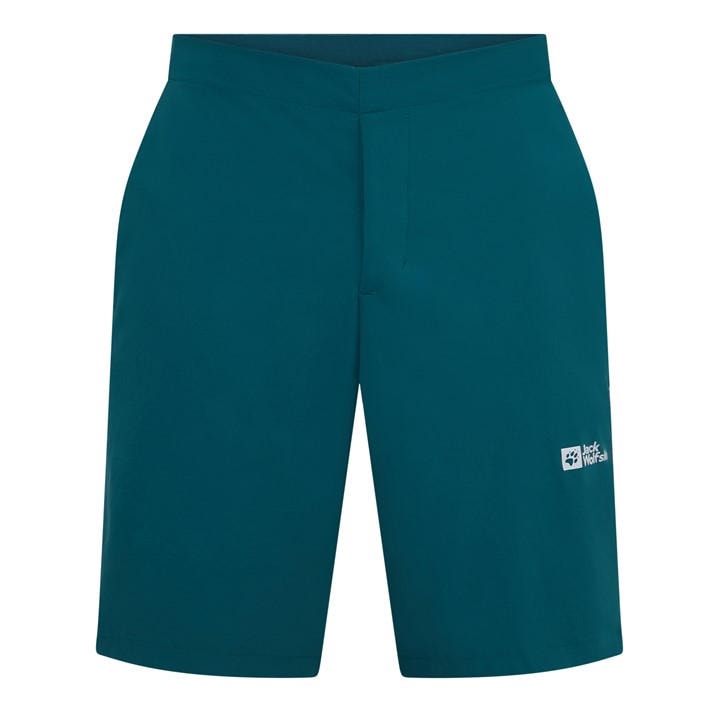 Jack Wolfskin Men's Green Jwolfskin Prelight Fleece Jogger Shorts in Size M, Sports Direct
