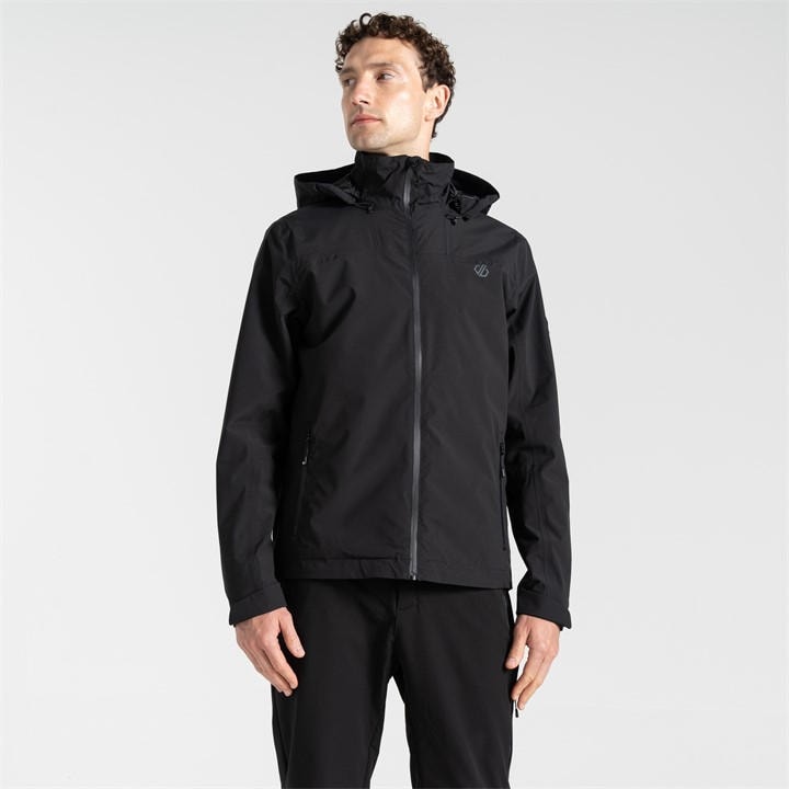 Dare 2B Men's Black Switch Out Ii Waterproof Windproof Detachable Hood Jacket in Size 2XL, Sports Direct