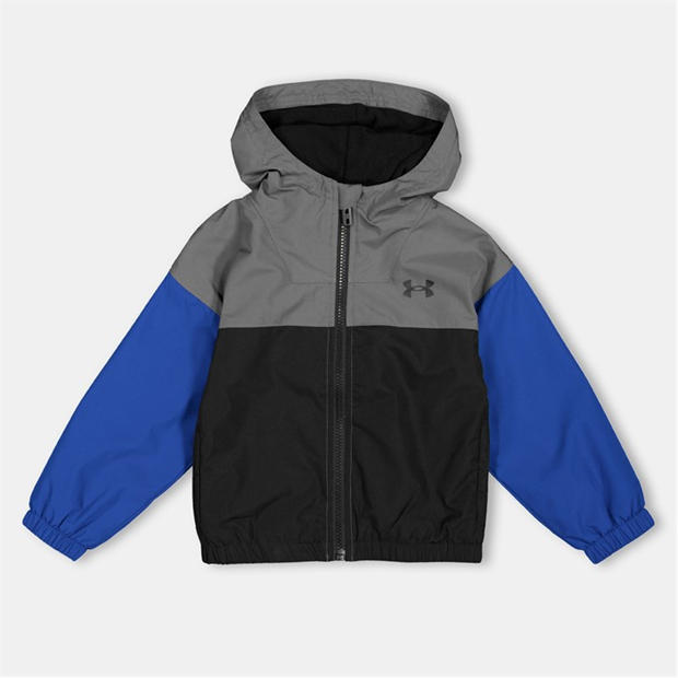 Tech Blue/Black - Under Armour - Kids' Rain Hooded Long Sleeve Rain Anorak