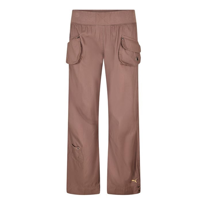 Puma Women's Brown Fl Woven Pull On Pants in Size 12, Sports Direct