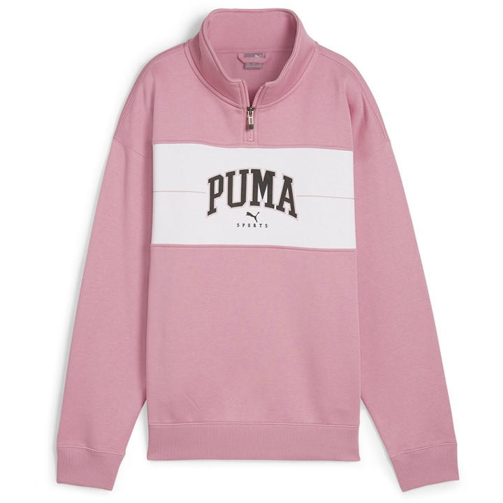 Puma Women's Pink Squad Half-Zip Fleece in Size 8, Sports Direct