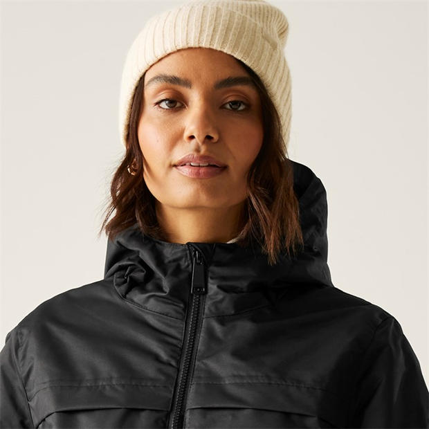 Black - Regatta - Womens Romine II Waterproof Hooded Long Sleeve Insulated Puffer Jacket