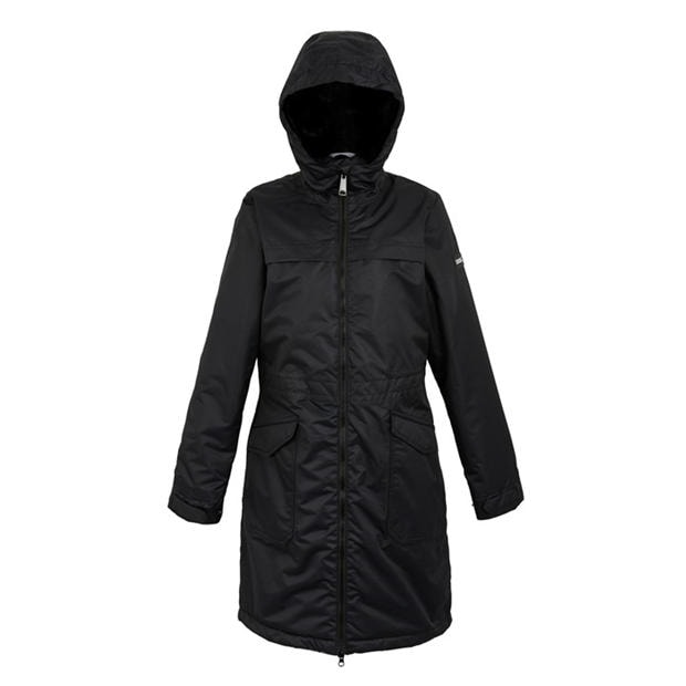 Black - Regatta - Womens Romine II Waterproof Hooded Long Sleeve Insulated Puffer Jacket