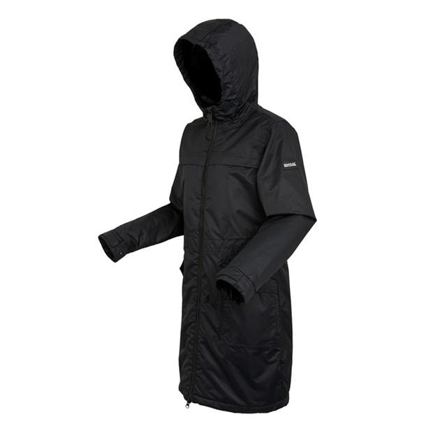 Black - Regatta - Womens Romine II Waterproof Hooded Long Sleeve Insulated Puffer Jacket