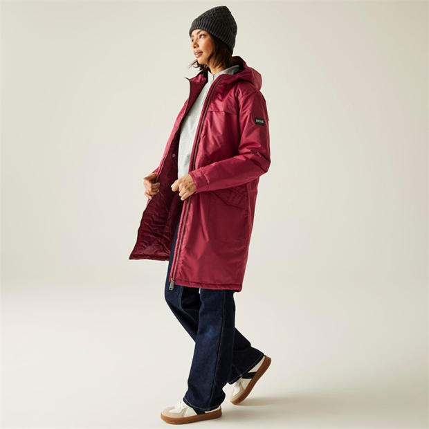 Rumba Red (Blk) - Regatta - Womens Romine II Waterproof Hooded Long Sleeve Insulated Puffer Jacket