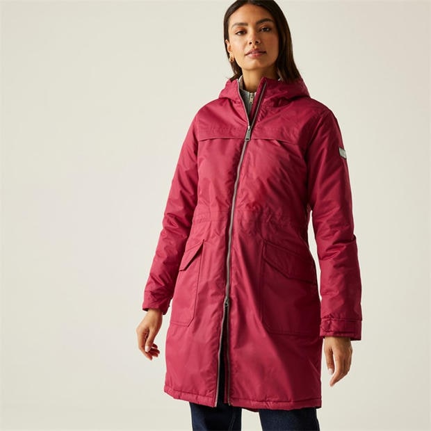 Rumba Red (Blk) - Regatta - Womens Romine II Waterproof Hooded Long Sleeve Insulated Puffer Jacket