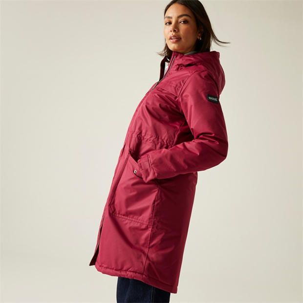 Rumba Red (Blk) - Regatta - Womens Romine II Waterproof Hooded Long Sleeve Insulated Puffer Jacket