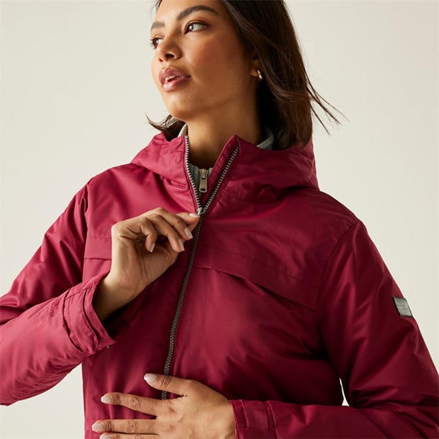 Rumba Red (Blk) - Regatta - Womens Romine II Waterproof Hooded Long Sleeve Insulated Puffer Jacket