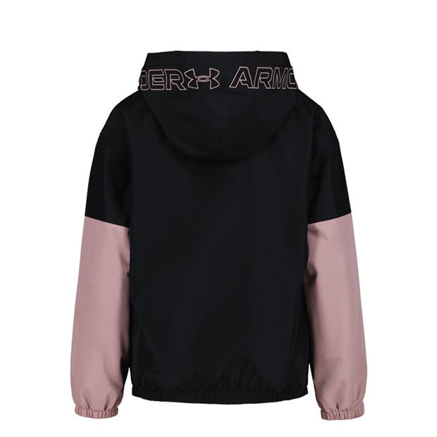 Black/Pink - Under Armour - Kids' Weatherproof Lightweight Rain Anorak