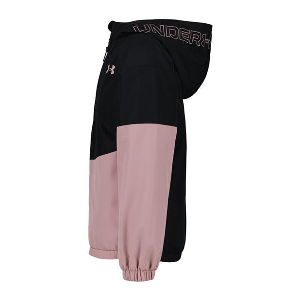 Black/Pink - Under Armour - Kids' Weatherproof Lightweight Rain Anorak