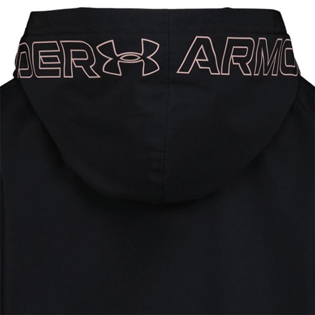 Black/Pink - Under Armour - Kids' Weatherproof Lightweight Rain Anorak
