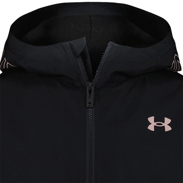 Black/Pink - Under Armour - Kids' Weatherproof Lightweight Rain Anorak