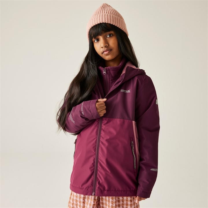 Regatta  Kids Black Hillain Warm Lined Isotex Reflective Waterproof Jacket in Size 11 - 12 Years, Sports Direct