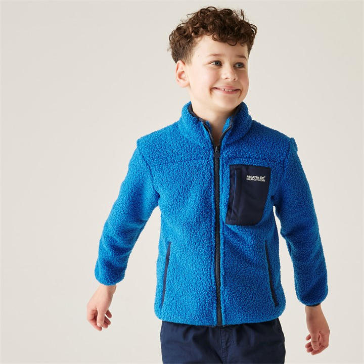 Regatta Boys Blue Kids Frankie Full-Zip Fleece in Size 11 - 12 Years, Sports Direct