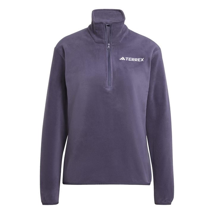 Adidas Women' Blue  Essentials 1/2 Zip Fleece Jacket in Size S, Sports Direct