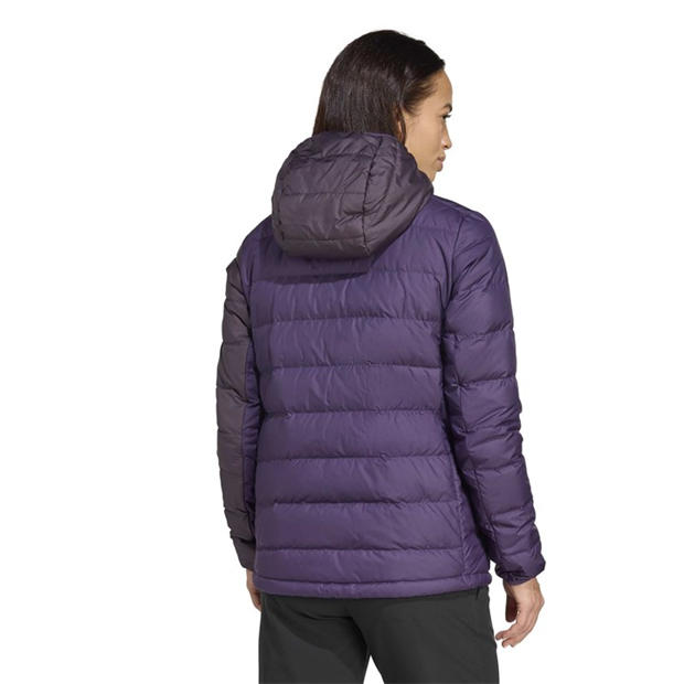 Plum/Black - adidas - Women's Terrex Multi Light CLIMAWARM Hooded Down Jacket