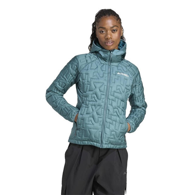 Teal - adidas - Women's Xperior PrimaLoft Water-Repellent Packable Insulated Puffer Jacket