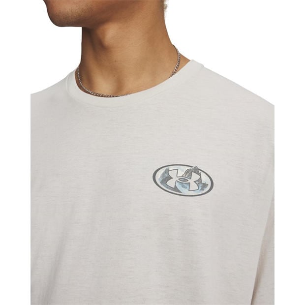 Stone/Green - Under Armour - Men's Mountain Short Sleeve Performance T-Shirt