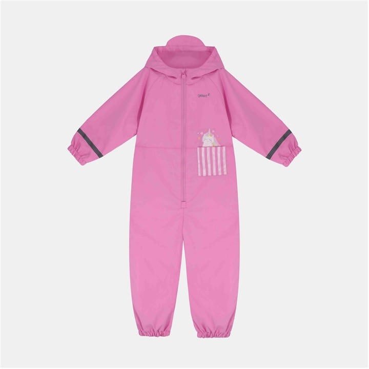 Gelert Girls Pink Kids Animal Print Waterproof Long Sleeve Rain Anorak in Size 5 - 6 Years, Sports Direct