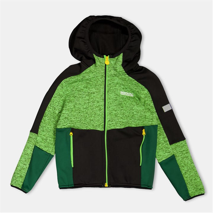 Regatta Kids Green ' Dissolver Full-Zip Fleece in Size 5 - 6 Years, Sports Direct