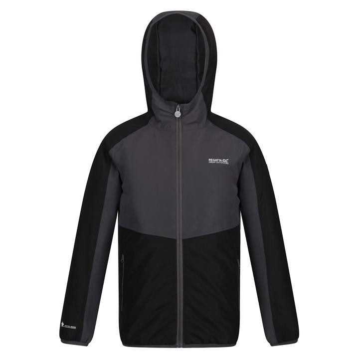 Regatta  Kids Black ' Volcanics Weather-Resistant Softshell Jacket in Size 3 - 4 Years, Sports Direct